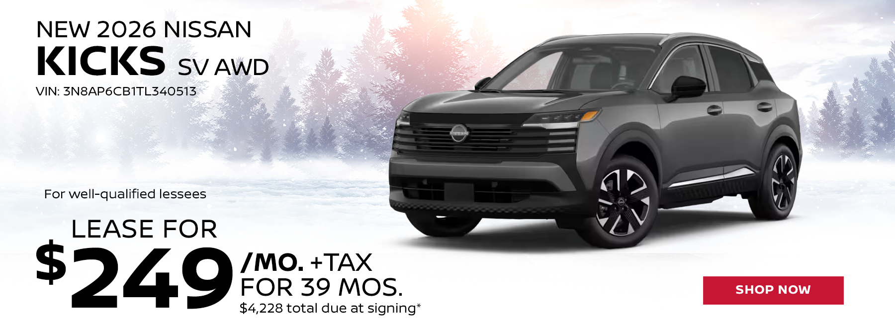 New 2026 Nissan Kicks SV AWD