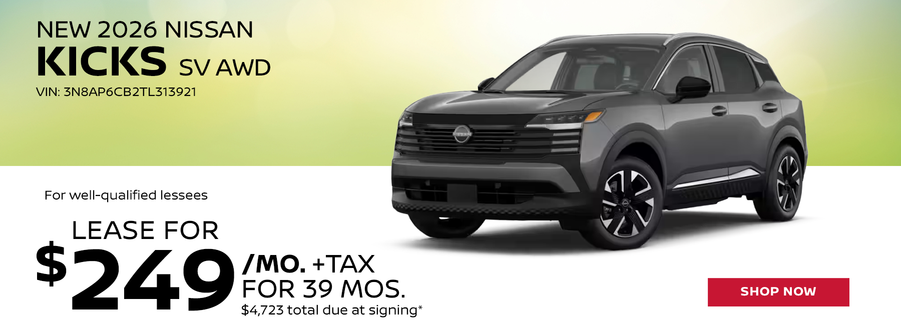 New 2026 Nissan Kicks SV AWD