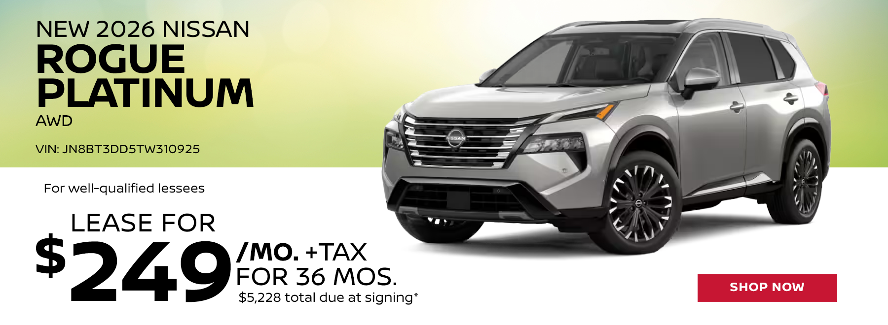 New 2026 Nissan Rogue Platinum AWD