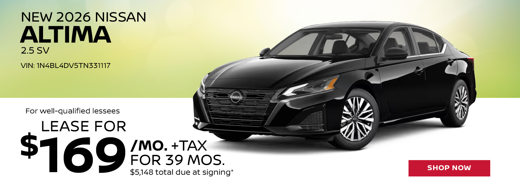New 2026 Nissan Altima 2.5 SV