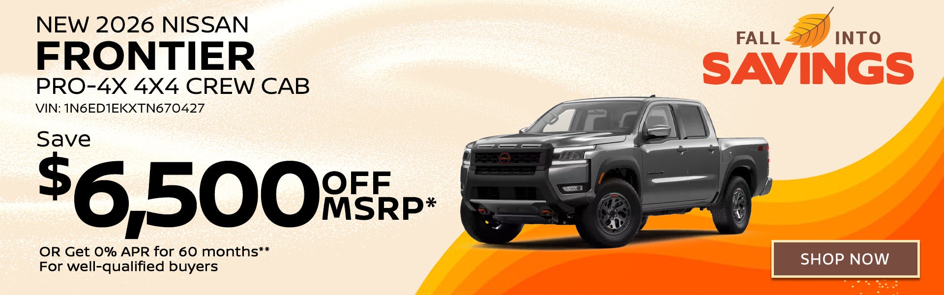 New 2026 Nissan Frontier PRO-4X 4x4 Crew Cab