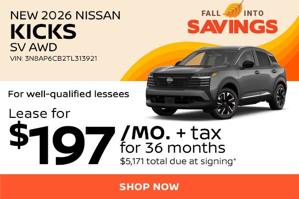 New 2026 Nissan Kicks SV AWD