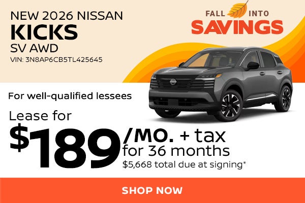 New 2026 Nissan Kicks SV AWD